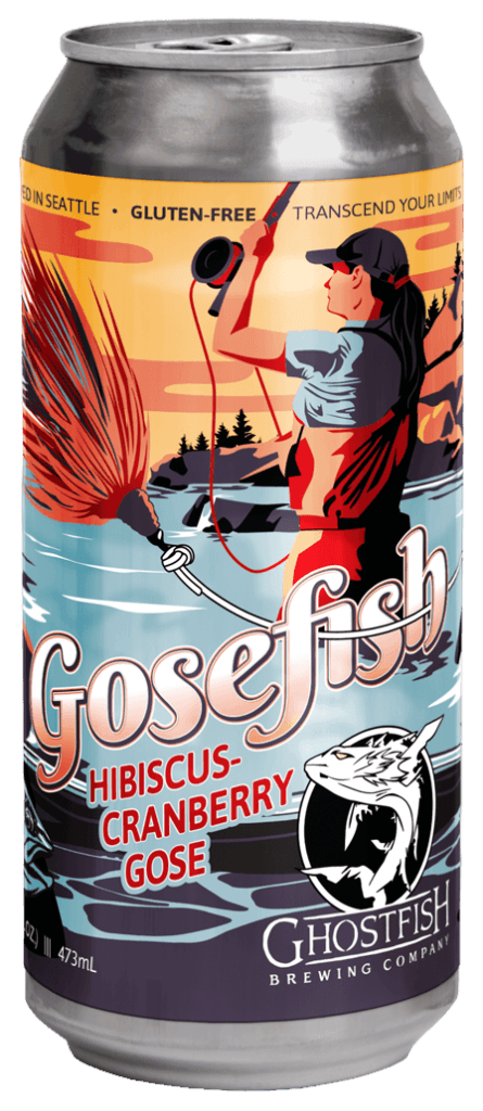 Gosefish Hibiscus-Cranberry Gose by Ghostfish Brewing Company